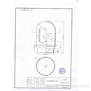 W80 steel cap for gas cylinder